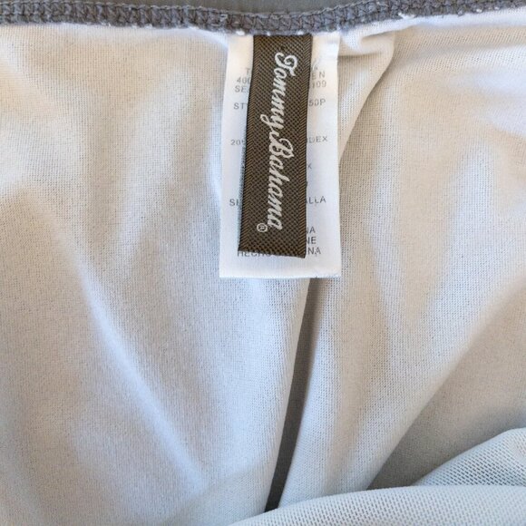 Tommy Bahama One Piece Swimsuit Size 14 Ruched Gray Adjustable Straps Supportive - Picture 3 of 4